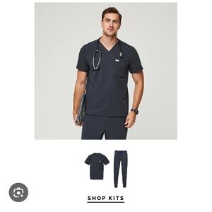 Night Sky Figs Scrub Set (Top and Jogger Bottom)